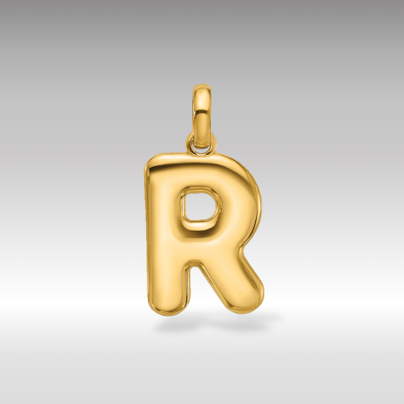 14K Gold Fancy Letter "R" Initial Pendant - Charlie & Co. Jewelry