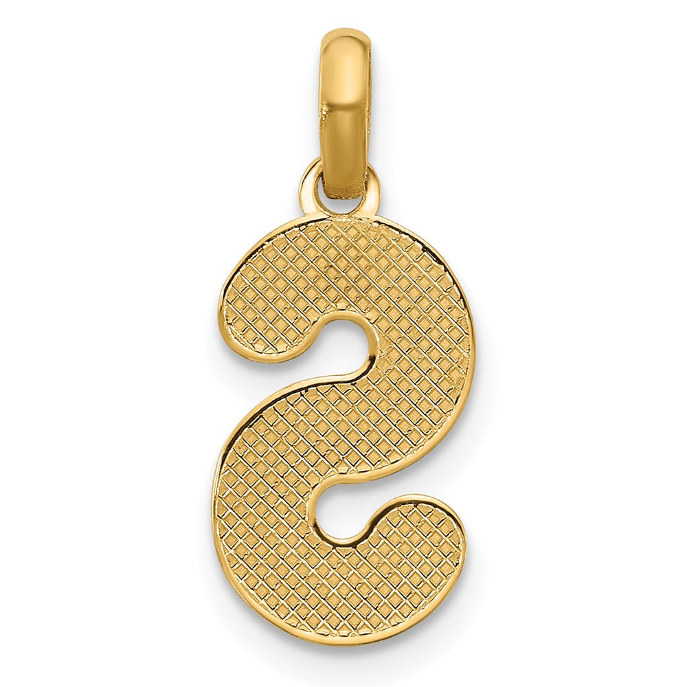 14K Gold Fancy Letter "S" Initial Pendant - Charlie & Co. Jewelry