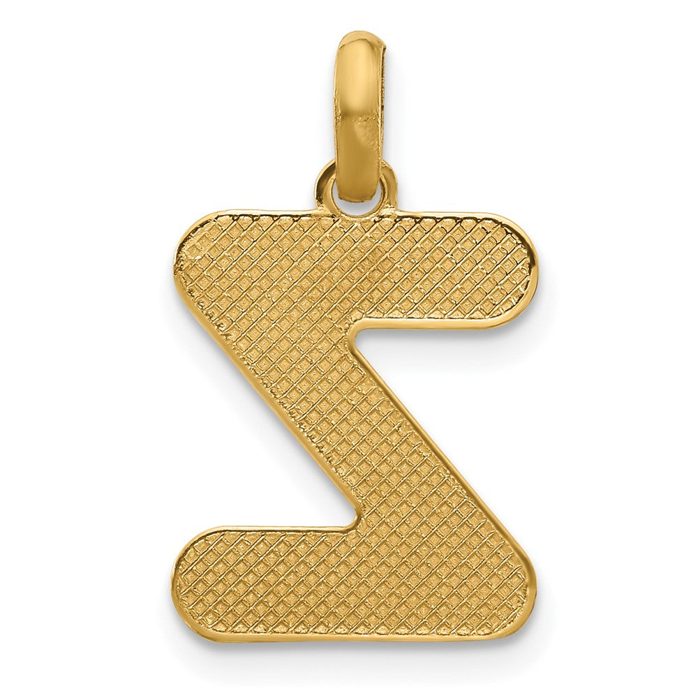 14K Gold Fancy Letter "Z" Initial Pendant - Charlie & Co. Jewelry