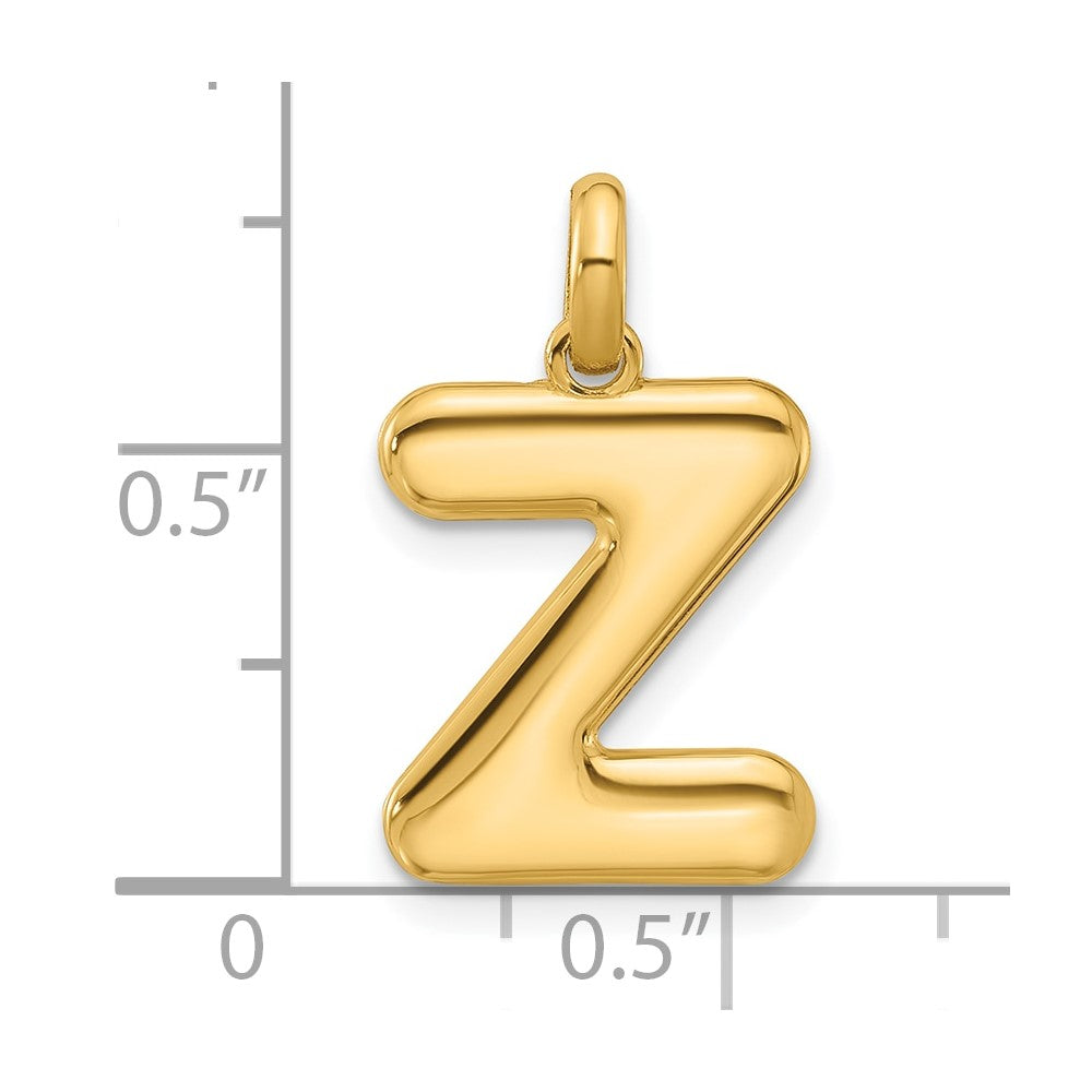 14K Gold Fancy Letter "Z" Initial Pendant - Charlie & Co. Jewelry