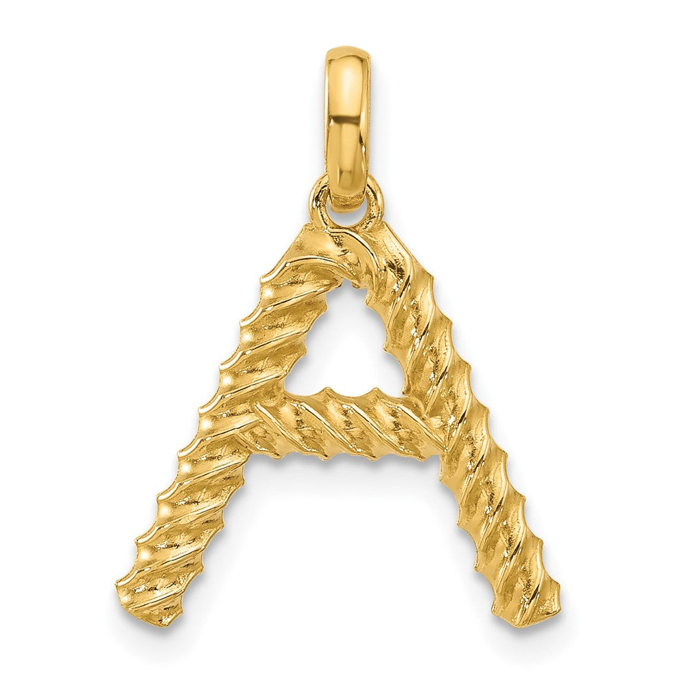 Charlie & Co Jewelry | 14ky Fancy Twist Letter A - Model D5677A