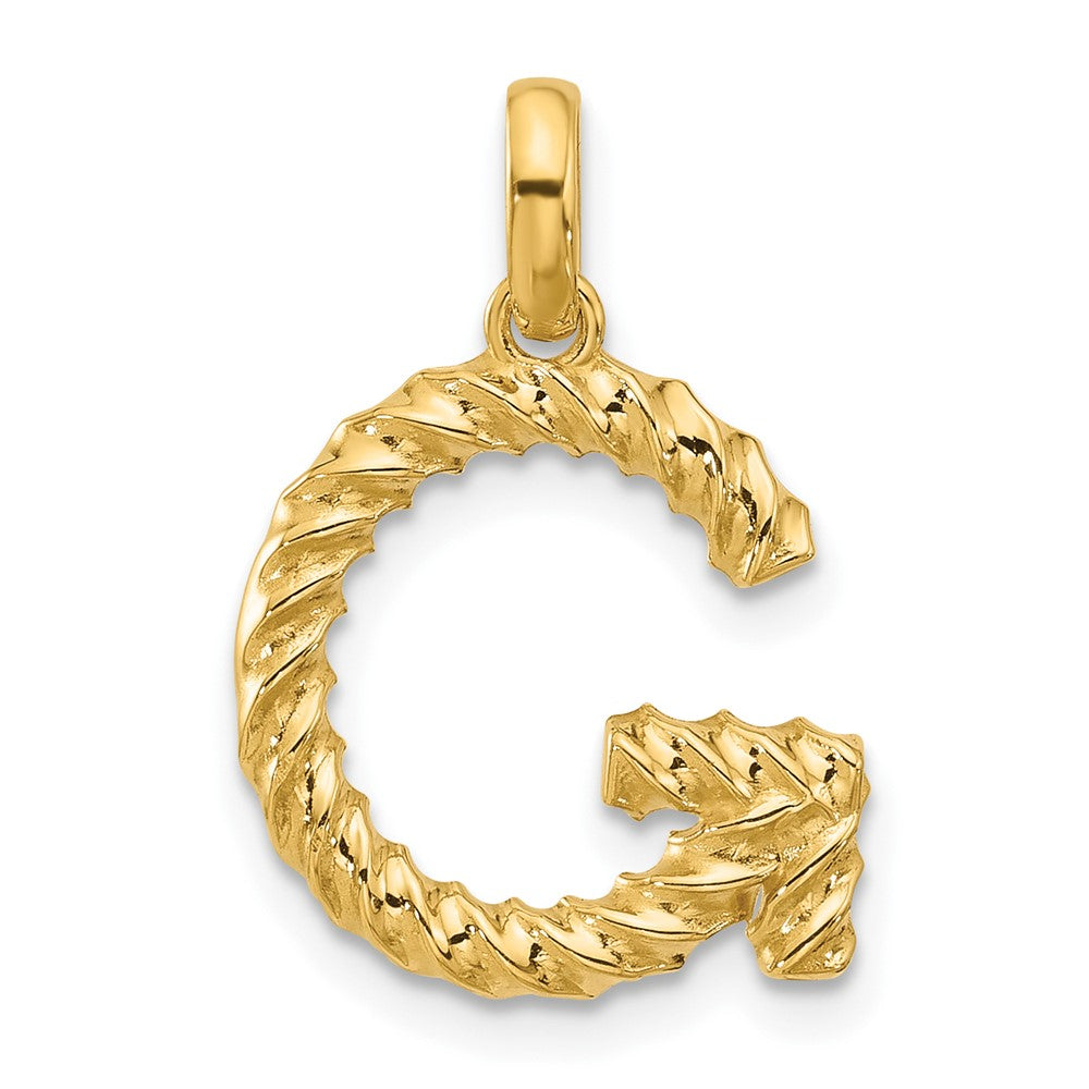 Charlie & Co Jewelry | 14ky Fancy Twist  Letter G - Model D5677G