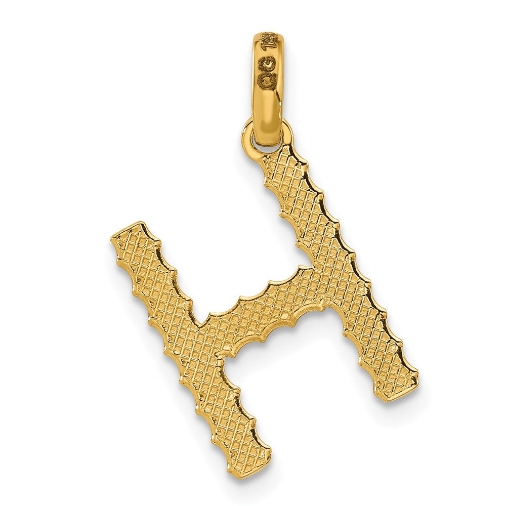 Charlie & Co Jewelry | 14ky Fancy Twist Letter H - Model D5677H