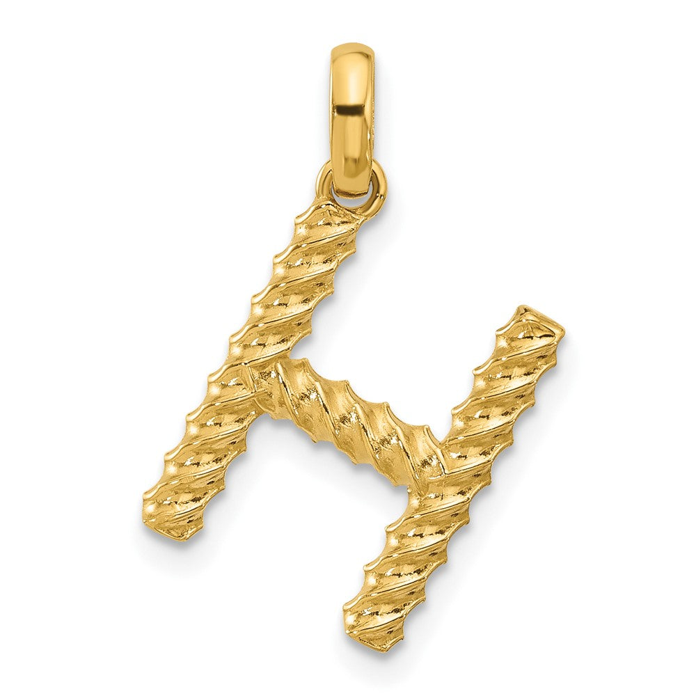 Charlie & Co Jewelry | 14ky Fancy Twist Letter H - Model D5677H