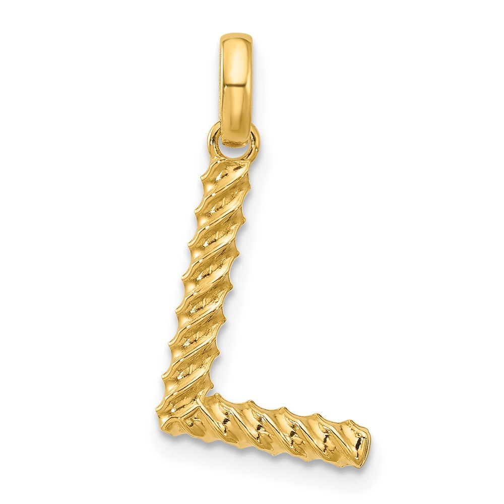 Charlie & Co Jewelry | 14ky Fancy Twist Letter L - Model D5677L