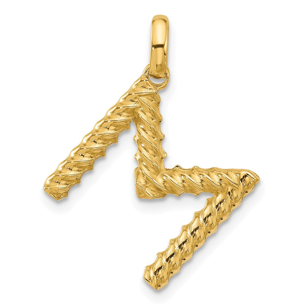Charlie & Co Jewelry | 14ky Fancy Twist Letter M - Model D5677M