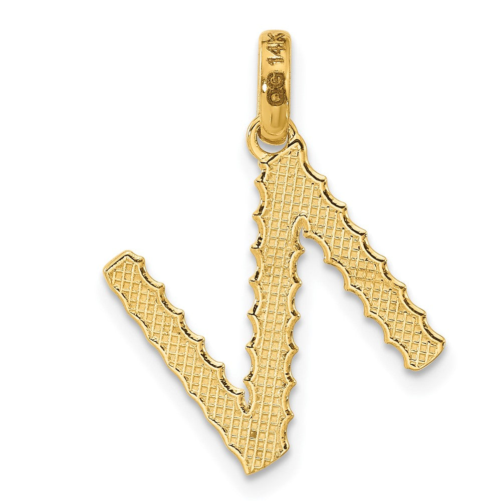 Charlie & Co Jewelry | 14ky Fancy Twist Letter N - Model D5677N