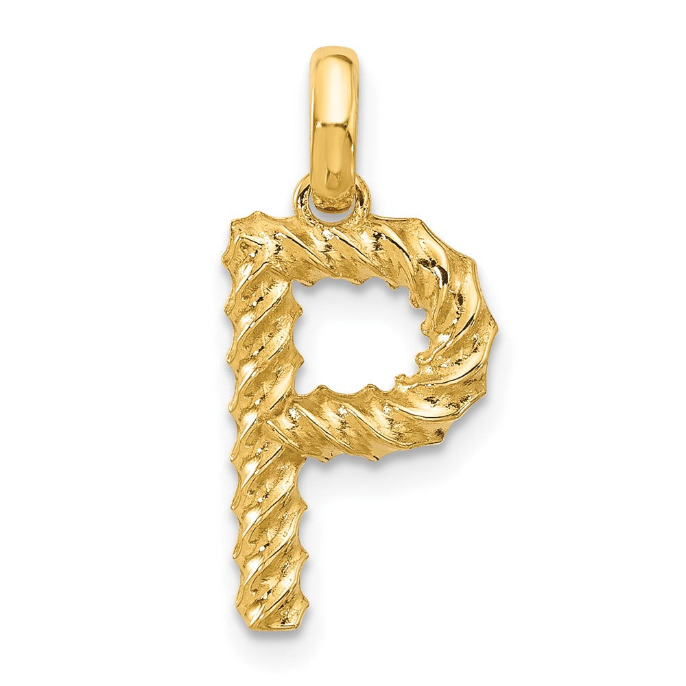 Charlie & Co Jewelry | 14ky Fancy Twist Letter P - Model D5677P