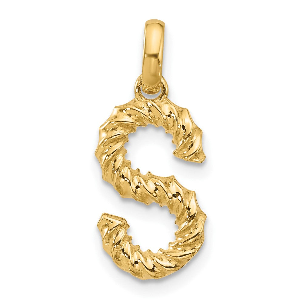 Charlie & Co Jewelry | 14ky Fancy Twist Letter S - Model D5677S
