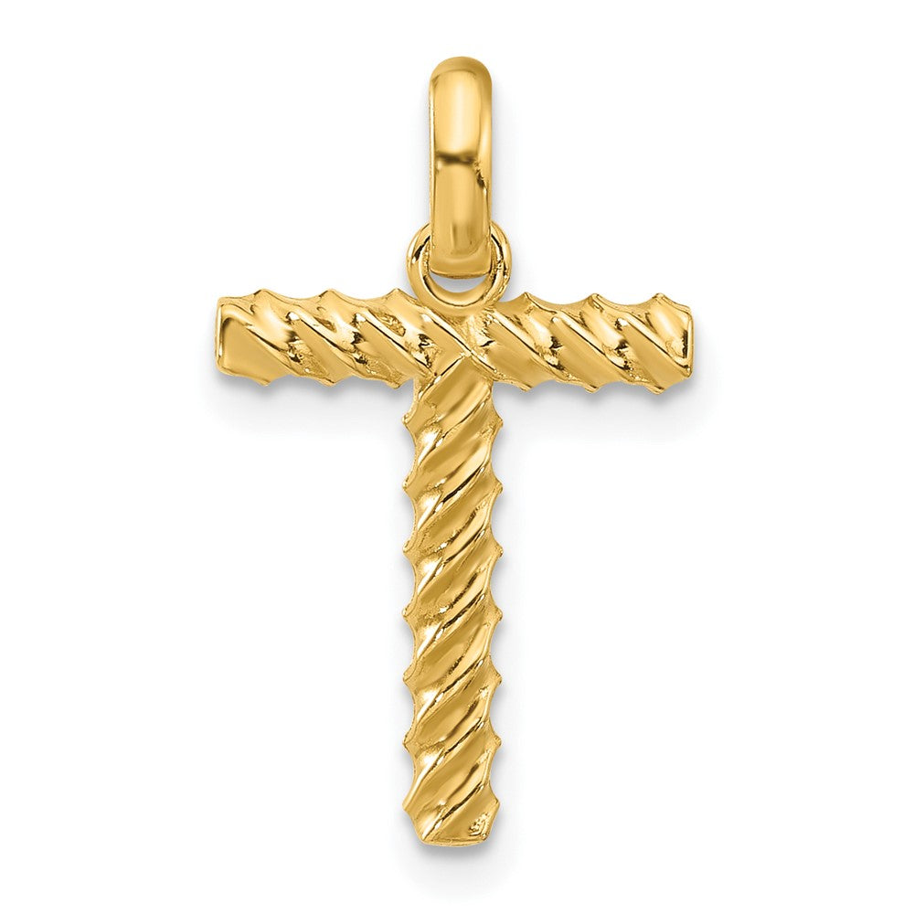 Charlie & Co Jewelry | 14ky Fancy Twist Letter T - Model D5677T