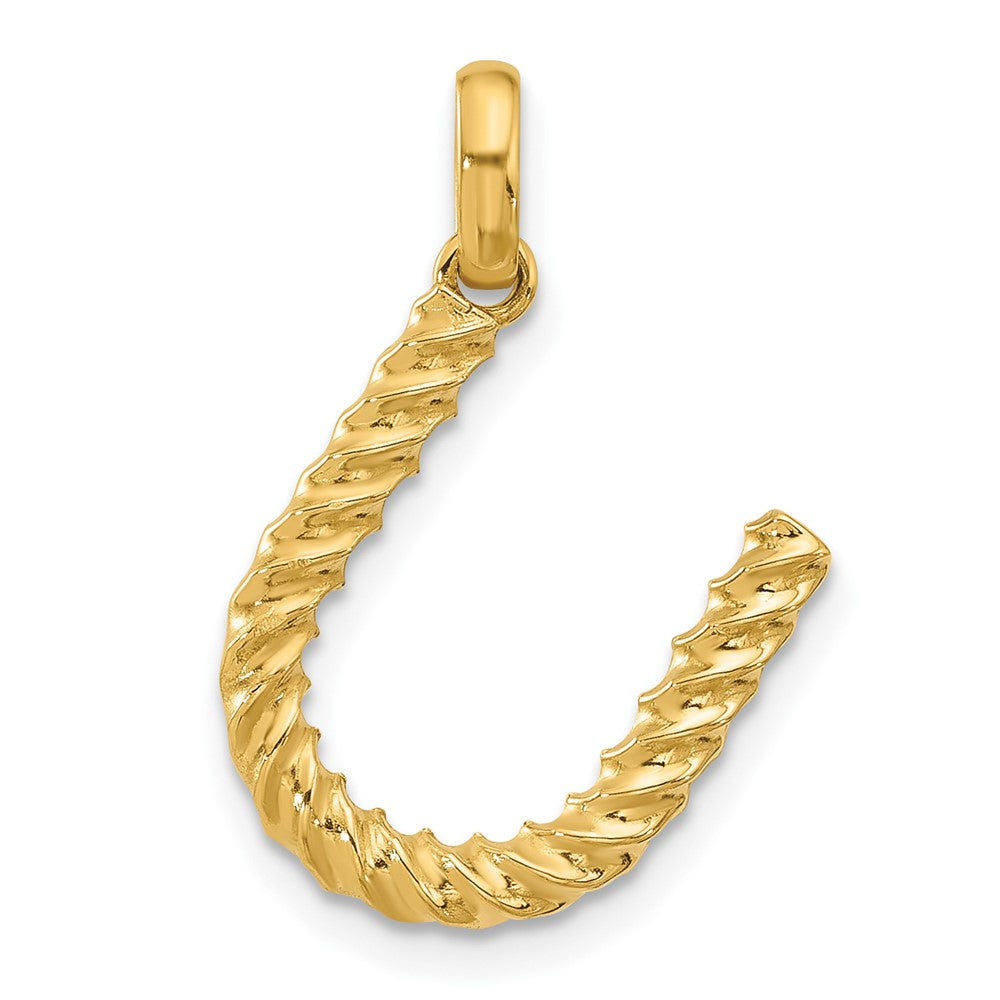Charlie & Co Jewelry | 14ky Fancy Twist Letter U - Model D5677U