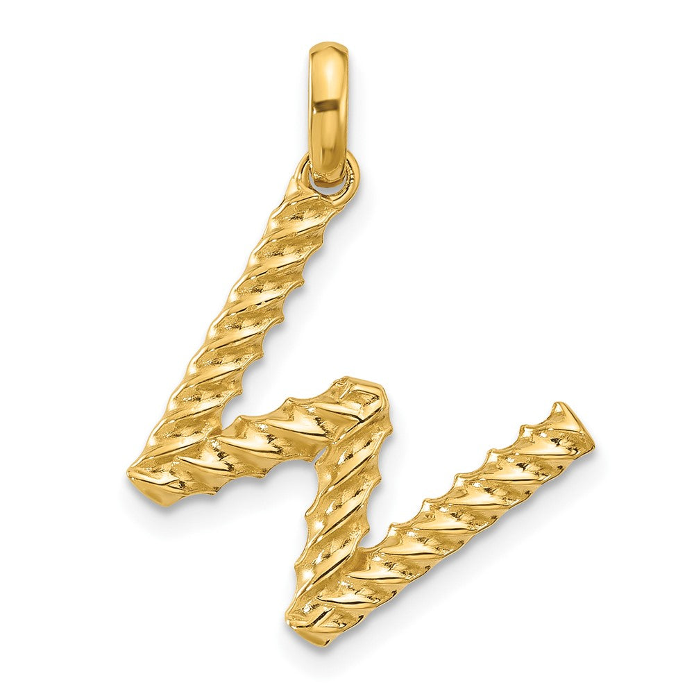 Charlie & Co Jewelry | 14ky Fancy Twist Letter W - Model D5677W