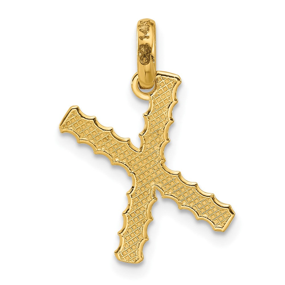 Charlie & Co Jewelry | 14ky Fancy Twist Letter X - Model D5677X