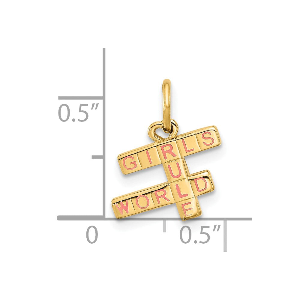 Charlie & Co Jewelry | 14k Fancy Girls Rule World - Model D5695