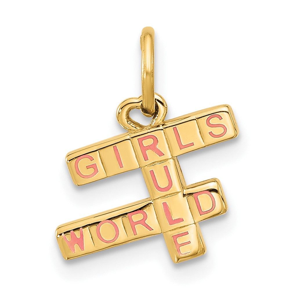 Charlie & Co Jewelry | 14k Fancy Girls Rule World - Model D5695