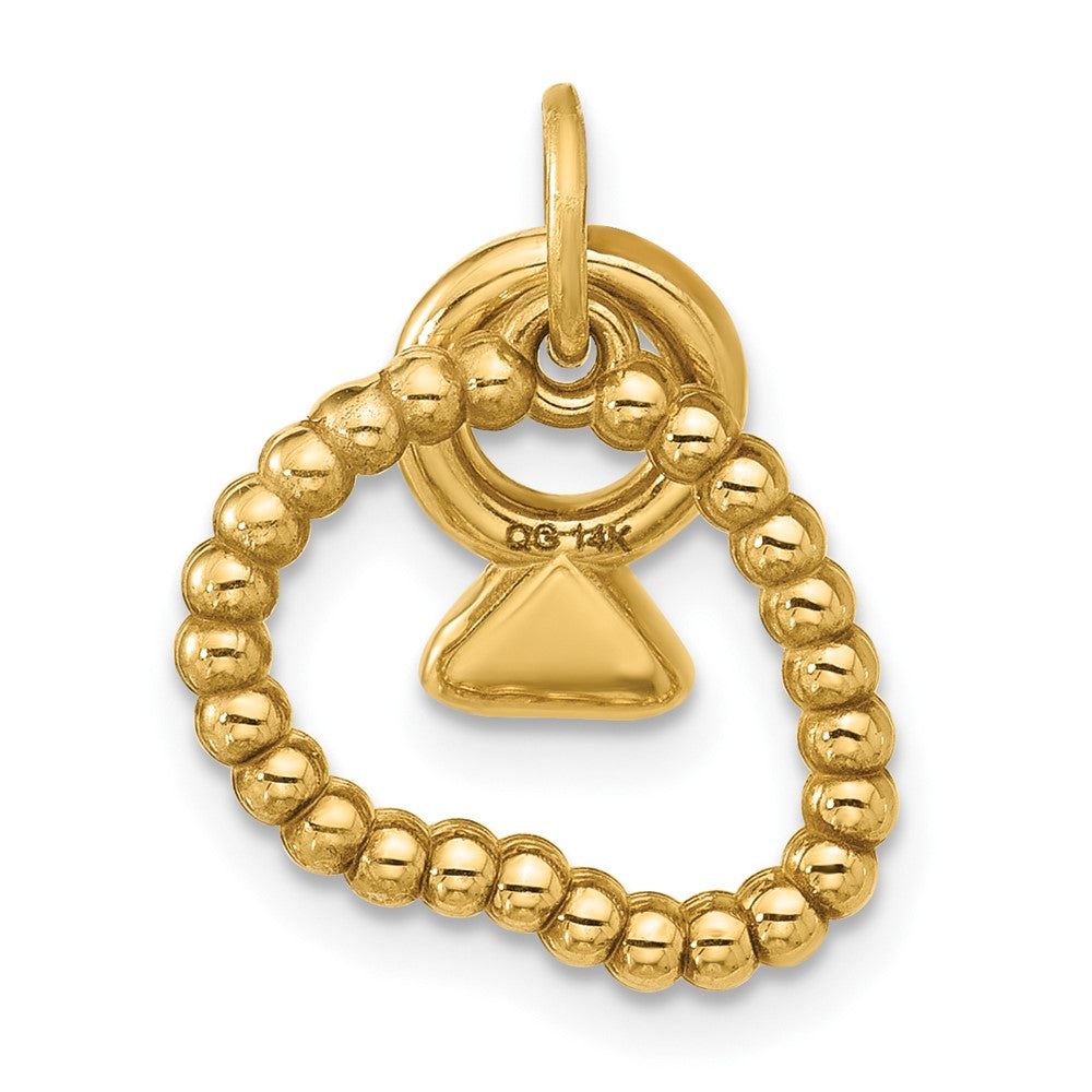 Charlie & Co Jewelry | 14ky Fancy Mini Pearl Necklace And Mini Diamond Ring Charm - Model D5707