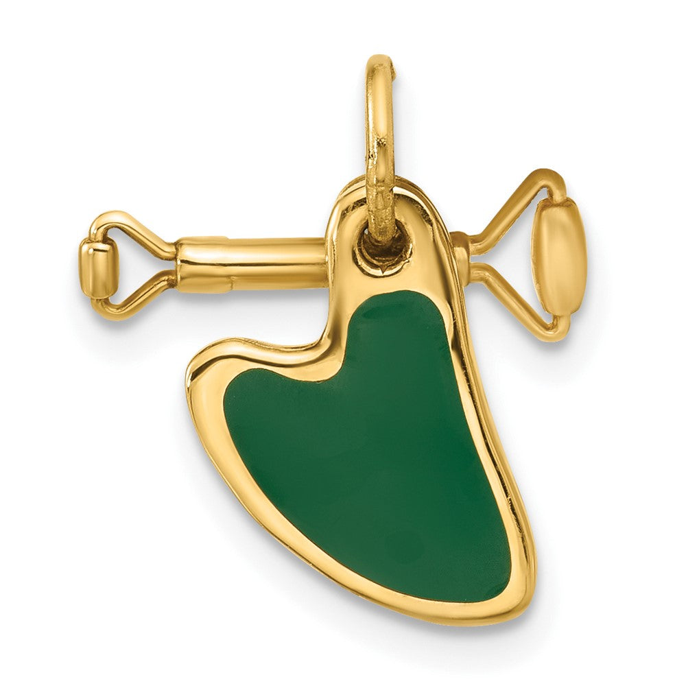Charlie & Co Jewelry | 14ky Fancy Gua Sha With Jade Roller Charm - Model D5710
