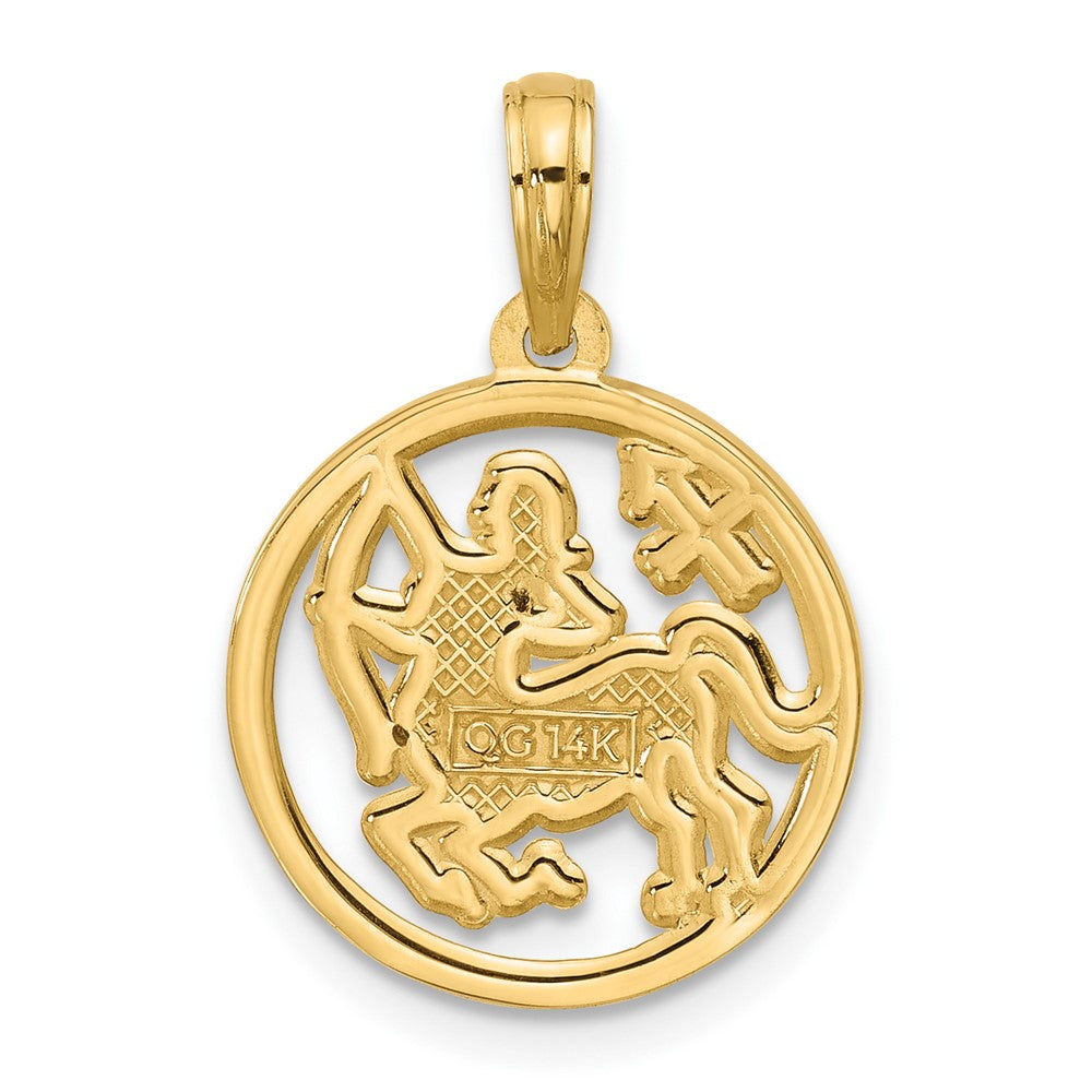Charlie & Co Jewelry | 14k Polished Round Sagittarius Pendant - Model D5734