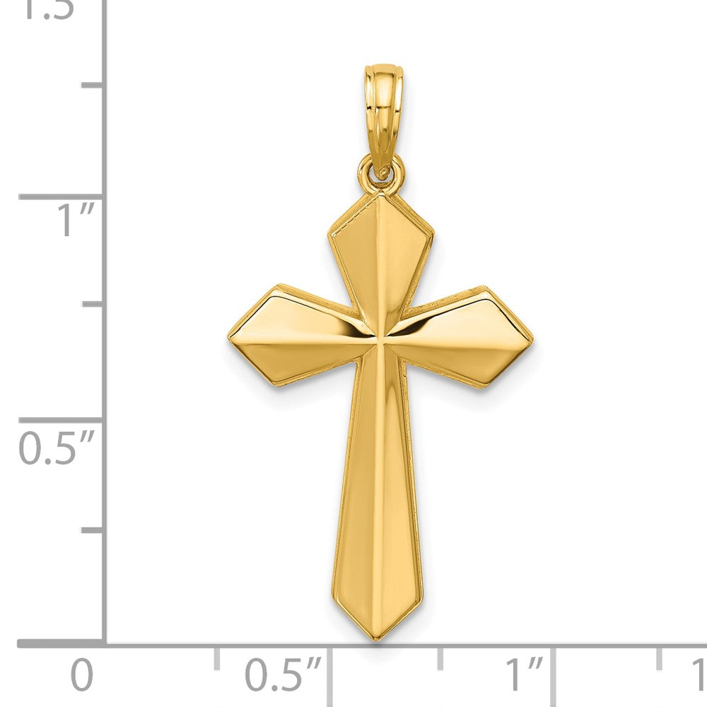 Charlie & Co Jewelry | 14k Polished Pointed Christian Cross Pendant - Model D5736