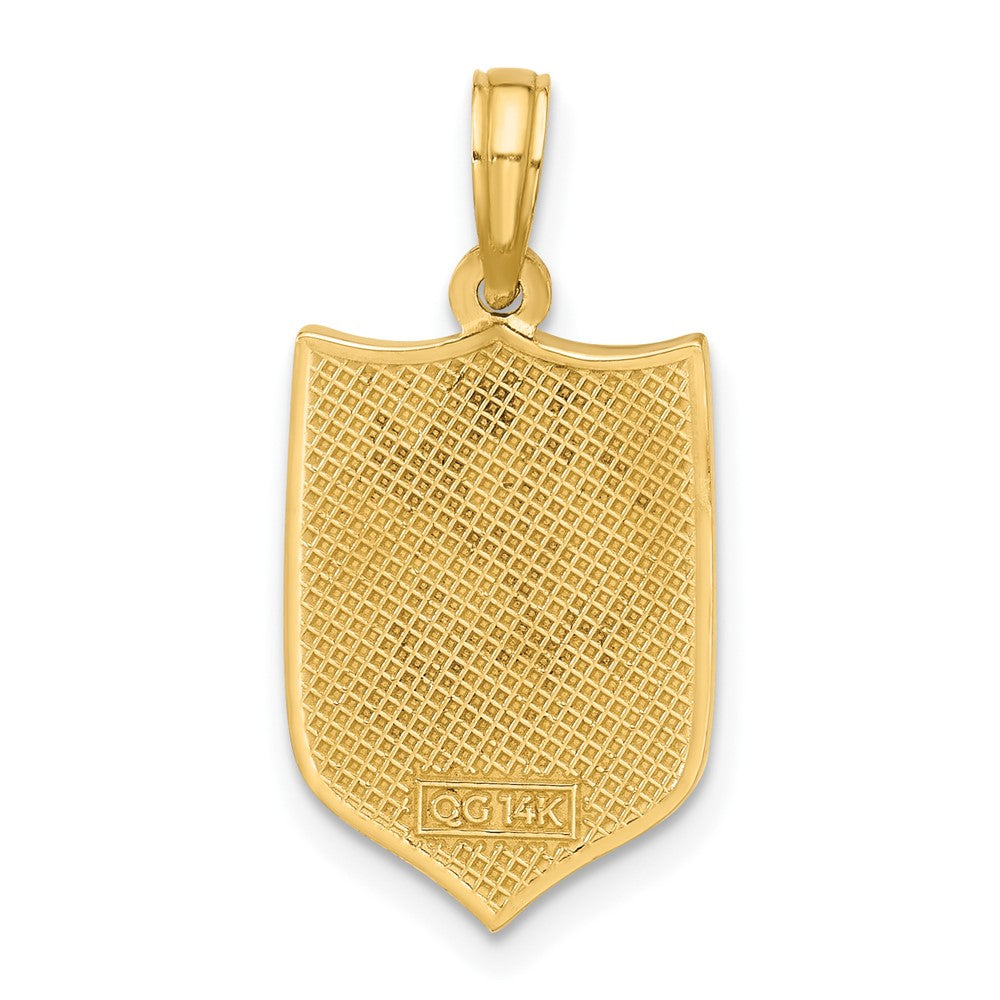 Charlie & Co Jewelry | 14k Polished Shield With Cross Pendant - Model D5737