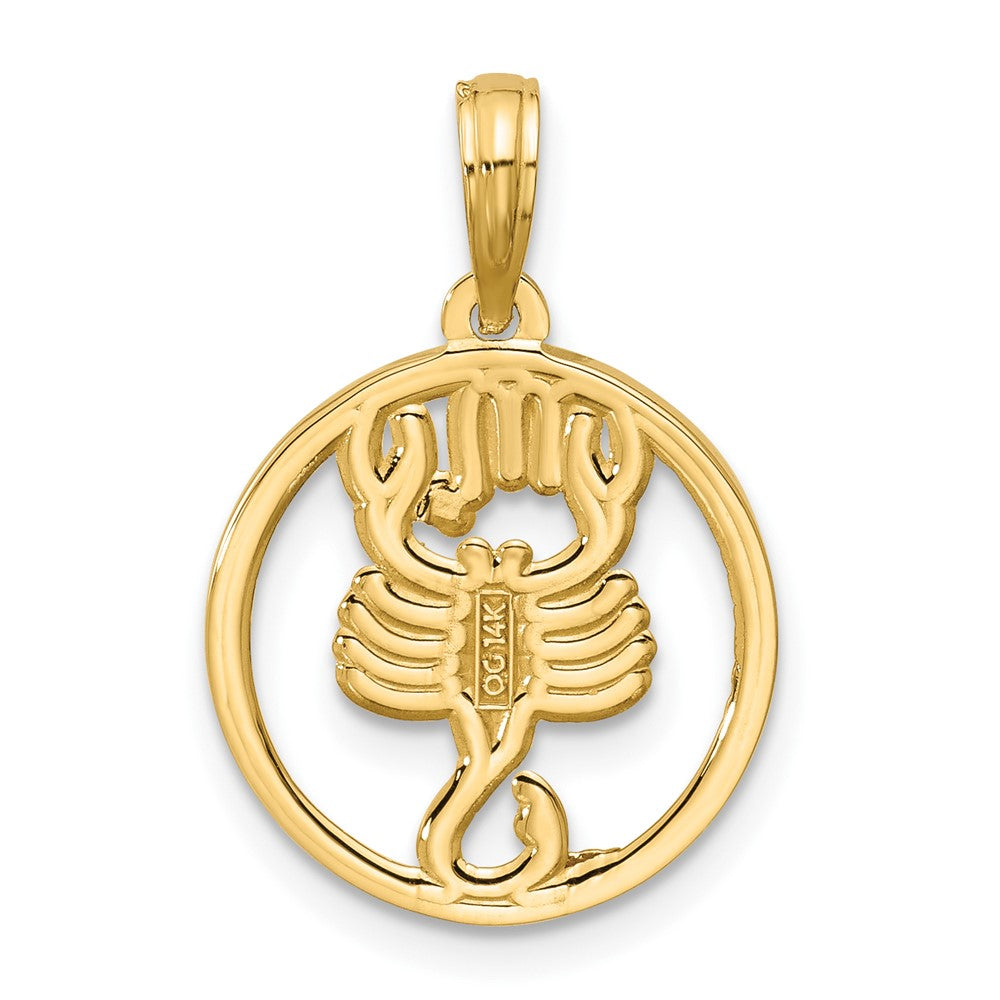 Charlie & Co Jewelry | 14k Polished Round Scorpio Pendant - Model D5738