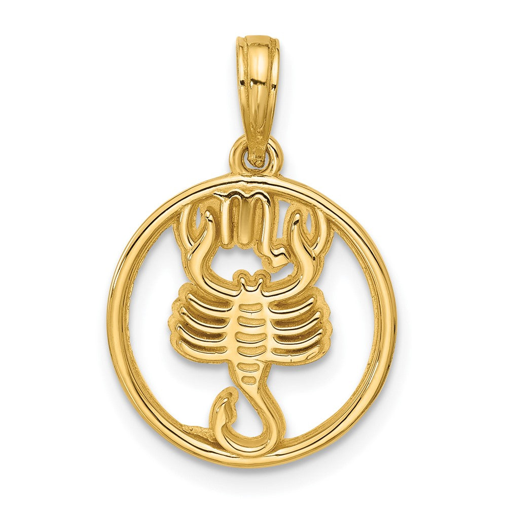 Charlie & Co Jewelry | 14k Polished Round Scorpio Pendant - Model D5738
