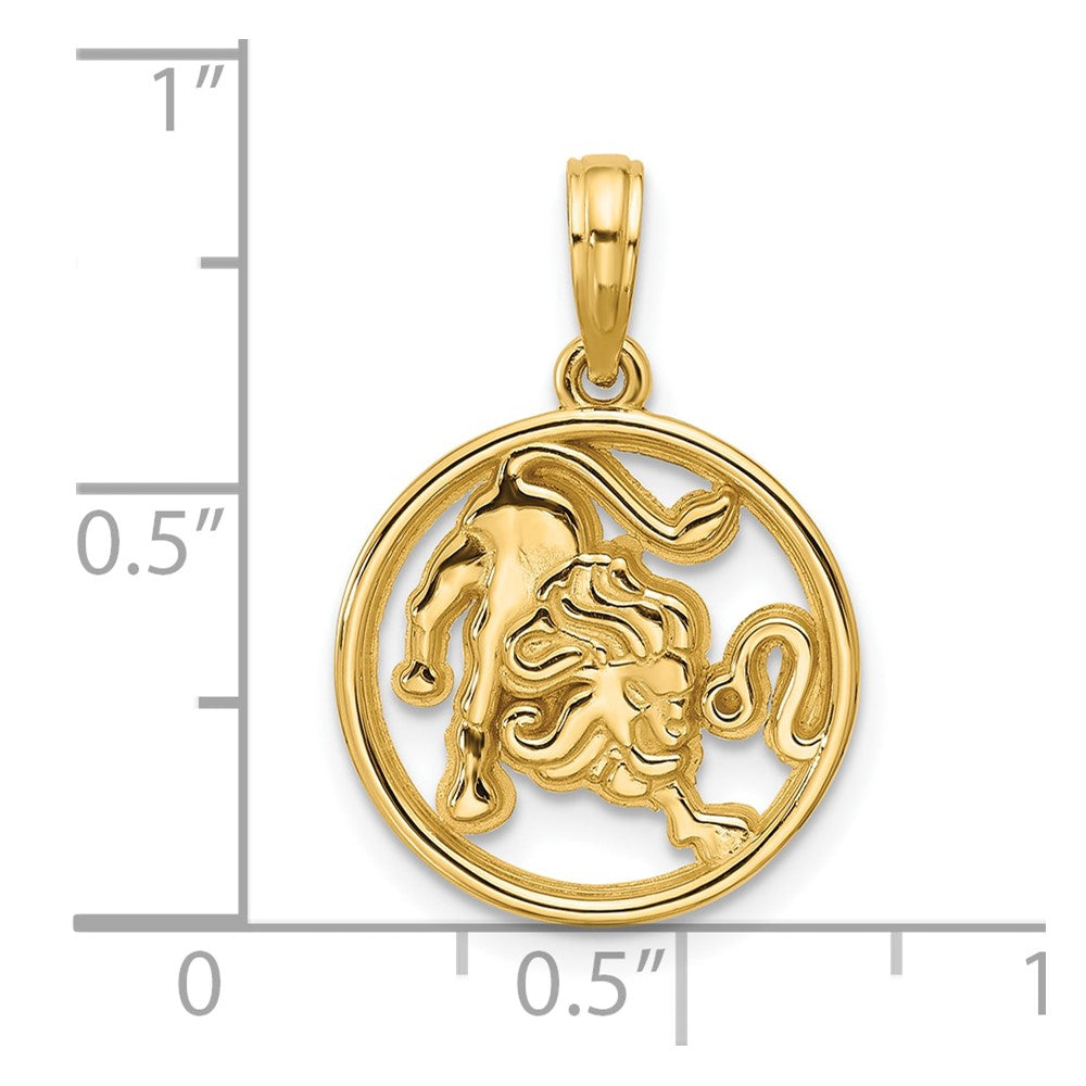 Charlie & Co Jewelry | 14k Polished Round Leo Pendant - Model D5739