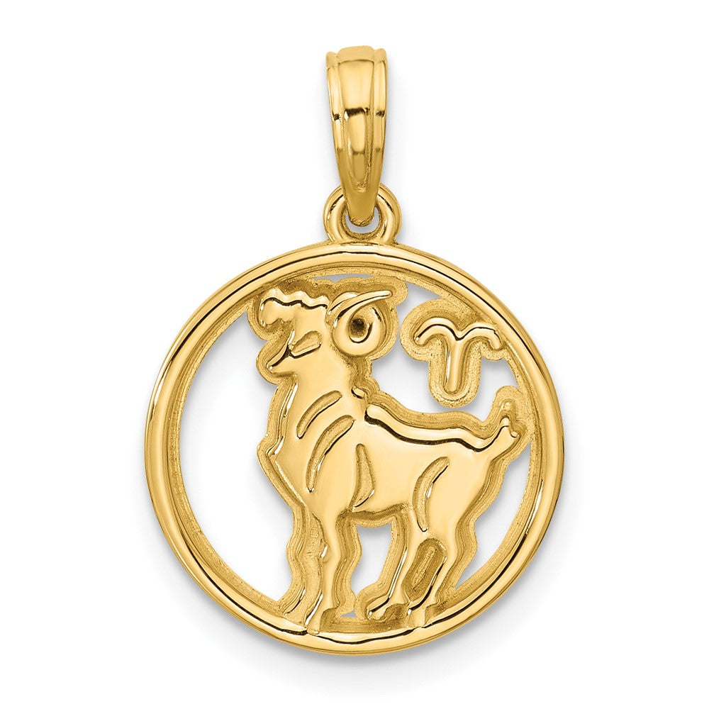Charlie & Co Jewelry | 14k Polished Round Aries Pendant - Model D5740