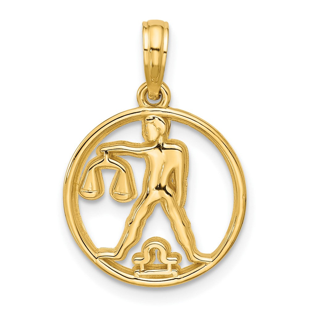 Charlie & Co Jewelry | 14k Polished Round Libra Pendant - Model D5742