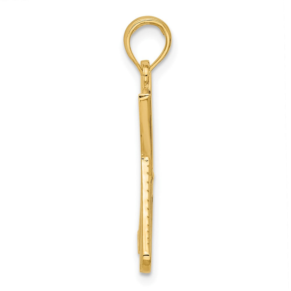 Charlie & Co Jewelry | 14k Polished Textured Scissor And Comb Pendant - Model D5748