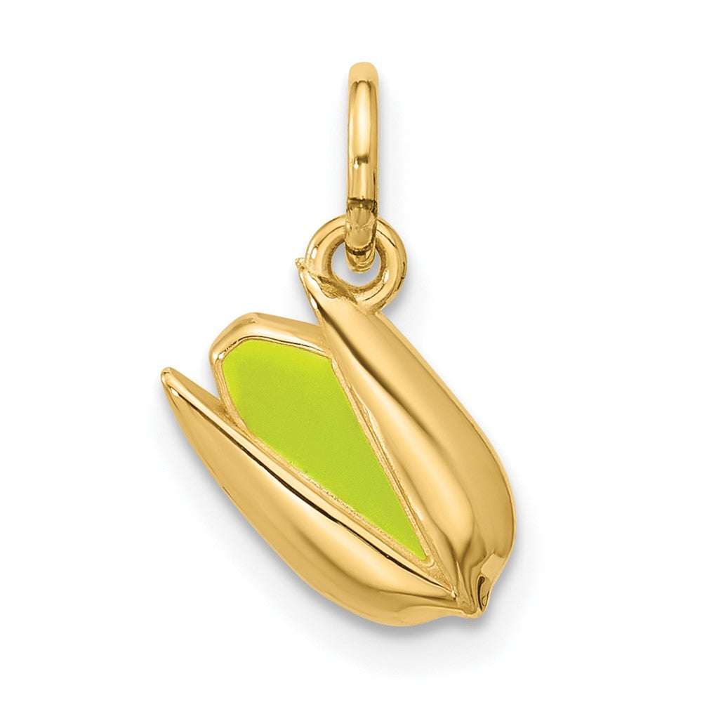 Charlie & Co Jewelry | 14k Polished Enameled Pistachio Pendant - Model D5757