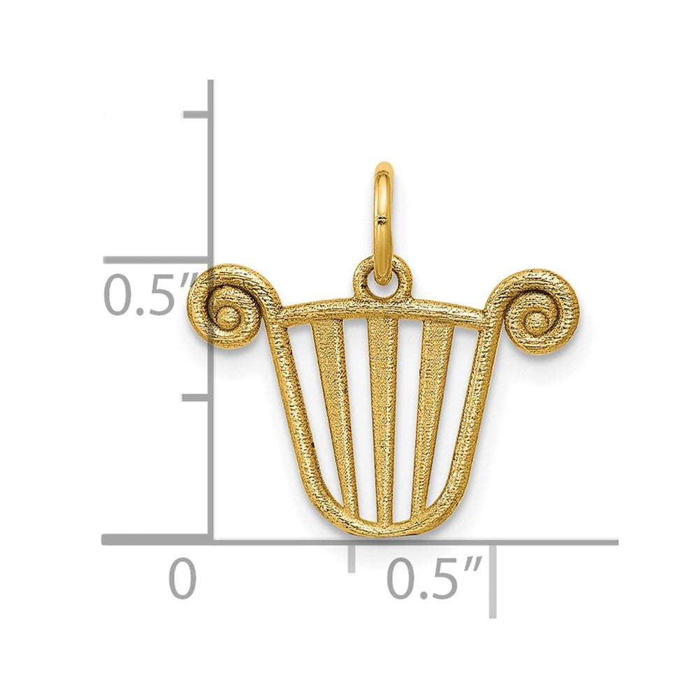 Charlie & Co Jewelry | 14k Polished Lyre Pendant - Model D5764