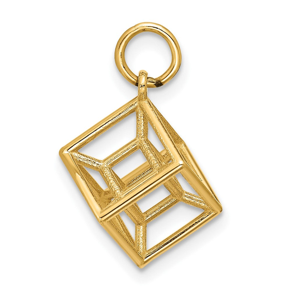 Charlie & Co Jewelry | 14k Polished Hypercube Shape Pendant - Model D5793