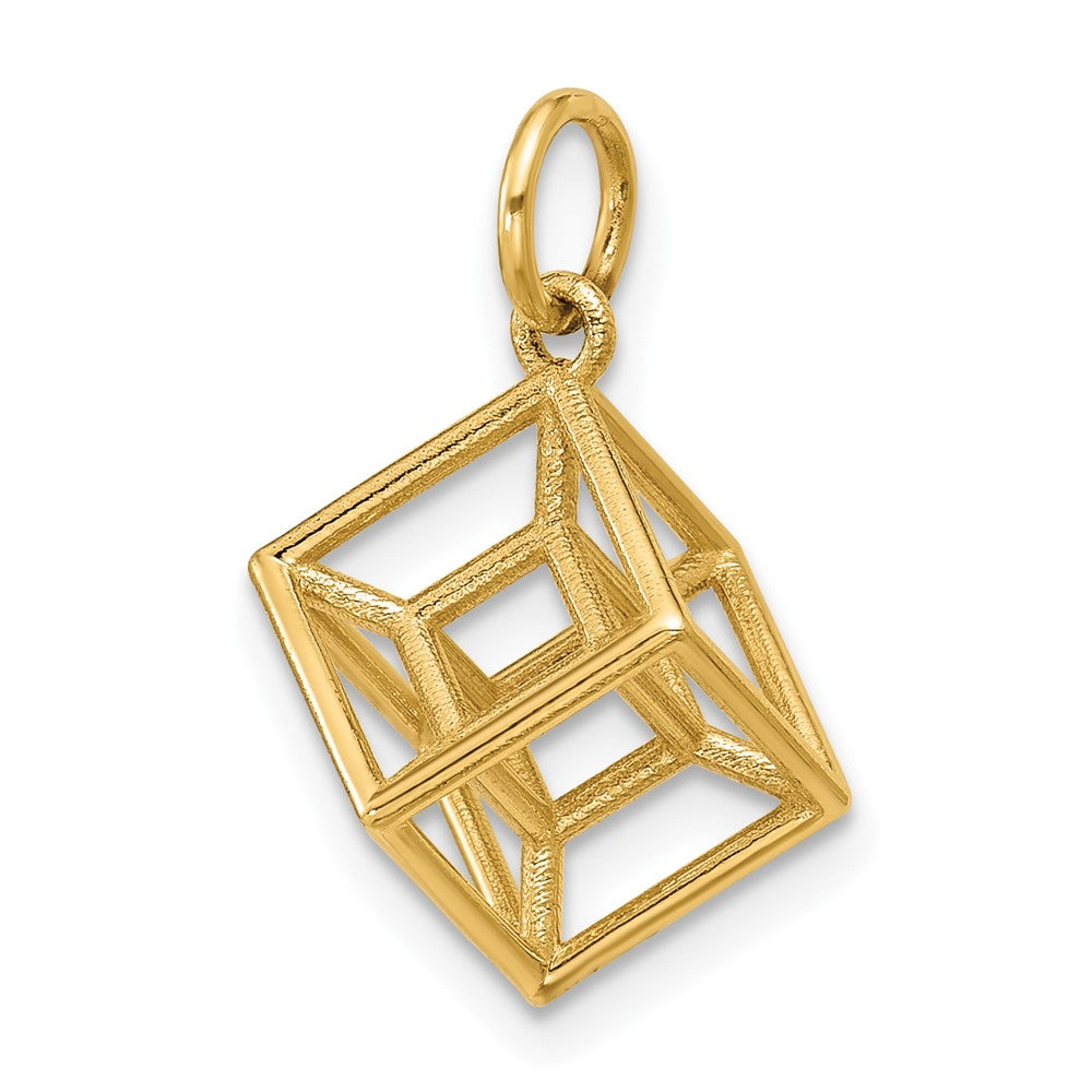 Charlie & Co Jewelry | 14k Polished Hypercube Shape Pendant - Model D5793