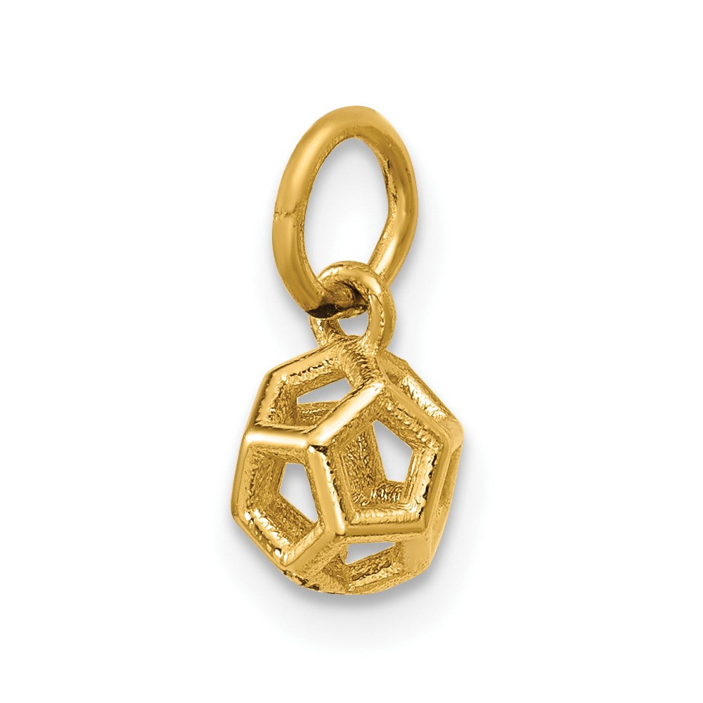 Charlie & Co Jewelry | 14k Polished Icosahedron Shape Pendant - Model D5797