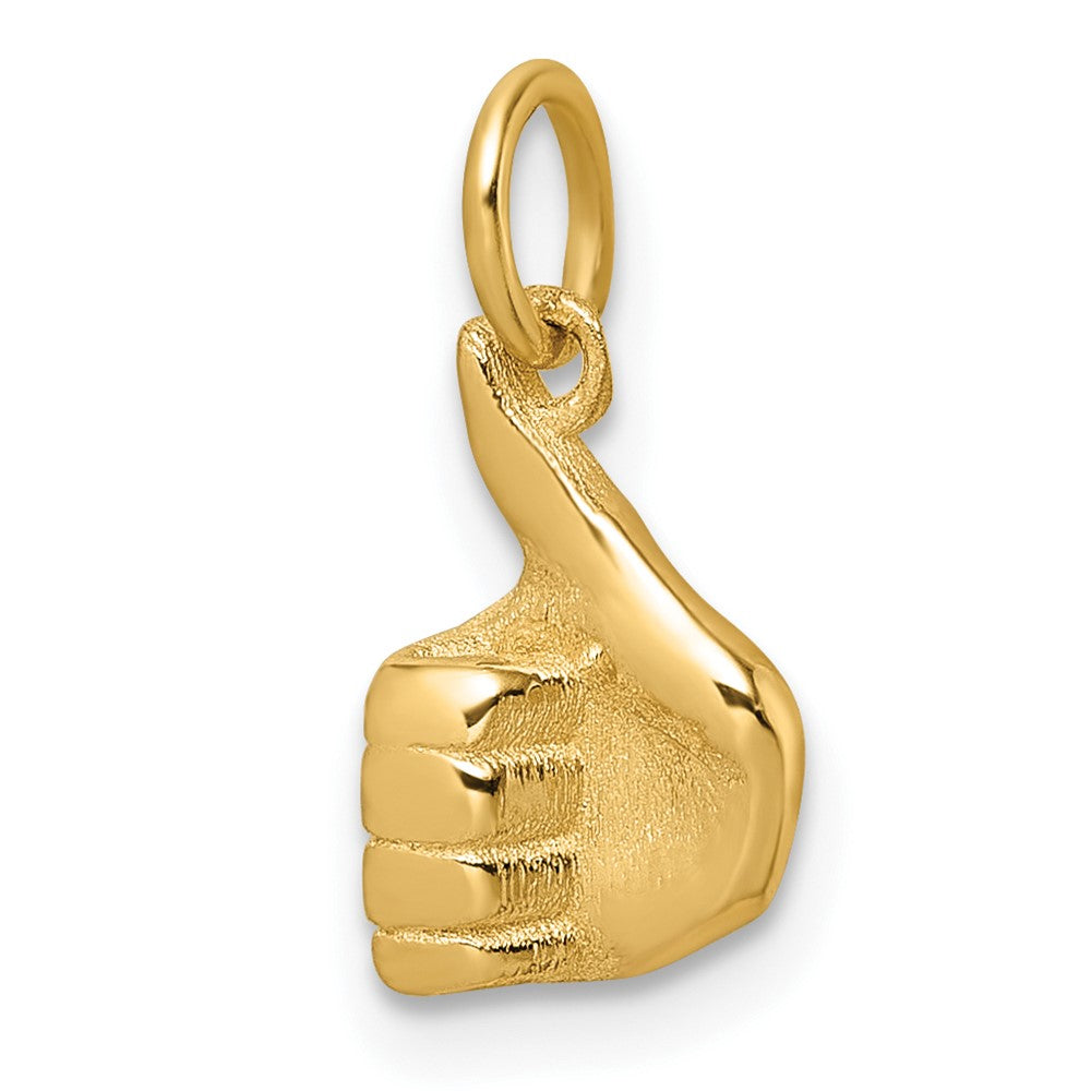 Charlie & Co Jewelry | 14k Polished Thumbs Up Hand Pendant - Model D5799