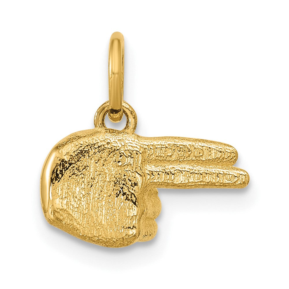 Charlie & Co Jewelry | 14k Polished 2-finger Point Hand Pendant - Model D5803