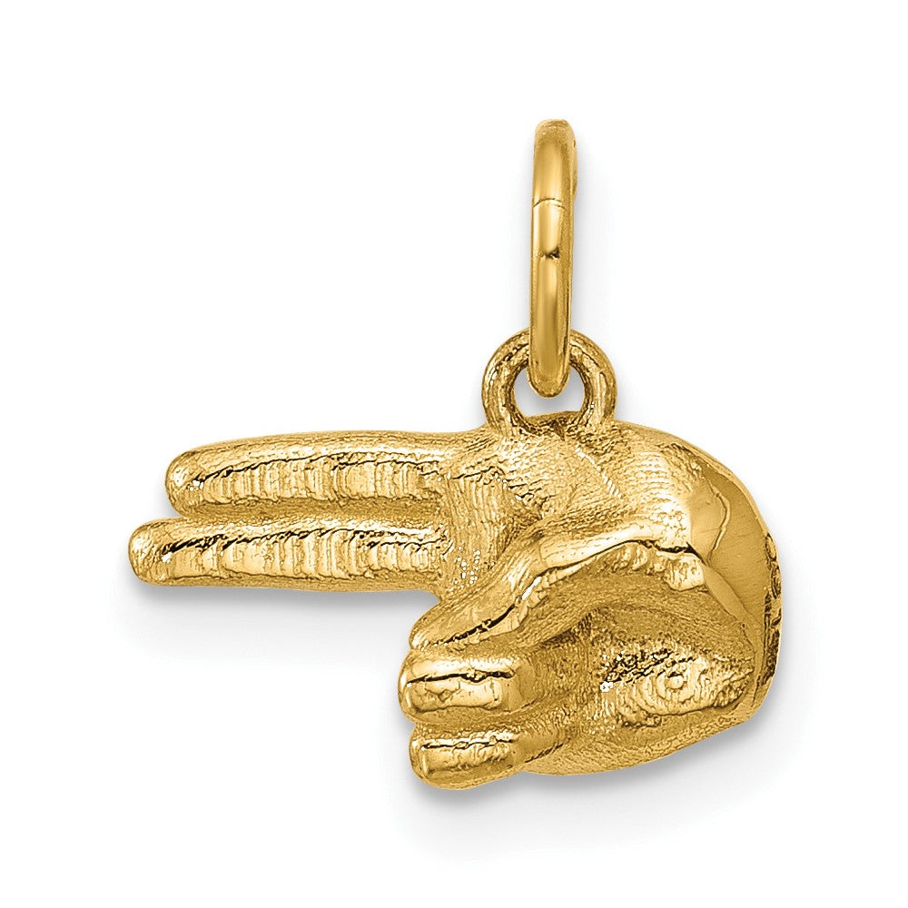Charlie & Co Jewelry | 14k Polished 2-finger Point Hand Pendant - Model D5803