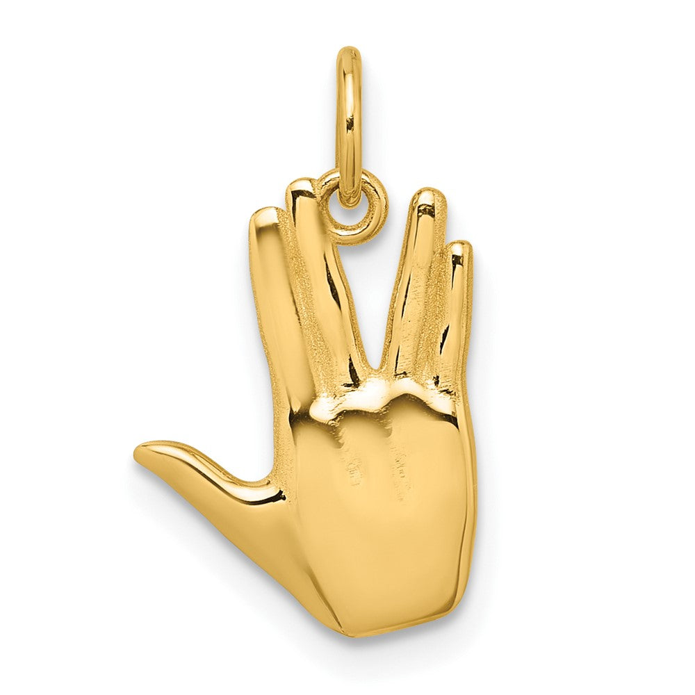 Charlie & Co Jewelry | 14k Polished Live Long And Prosper Hand Pendant - Model D5806