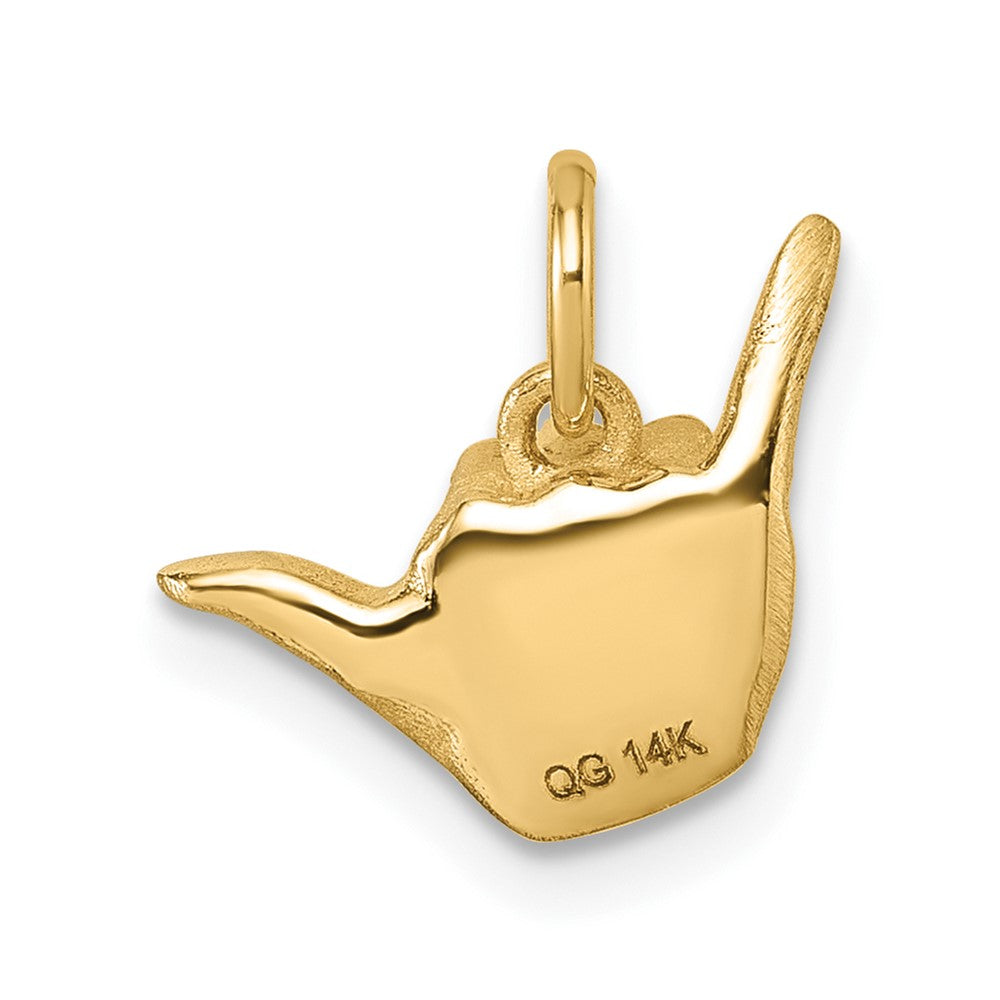 Charlie & Co Jewelry | 14k Polished Shaka Hang Loose Hand Pendant - Model D5807