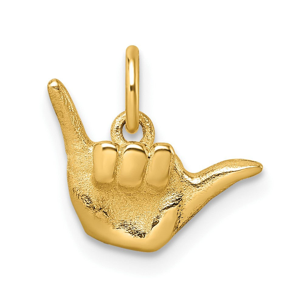 Charlie & Co Jewelry | 14k Polished Shaka Hang Loose Hand Pendant - Model D5807