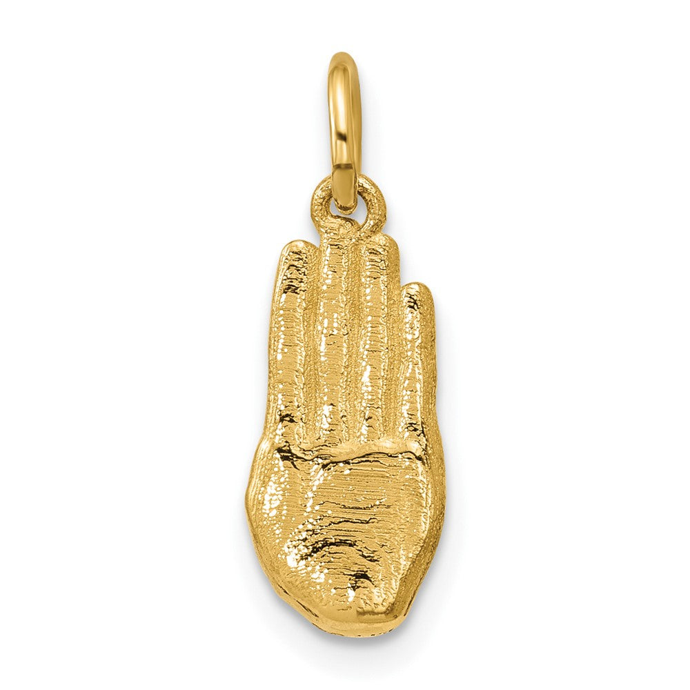 Charlie & Co Jewelry | 14k American Sign Language Alphabet Fingerspelling Sign B Pendant - Model D5808B