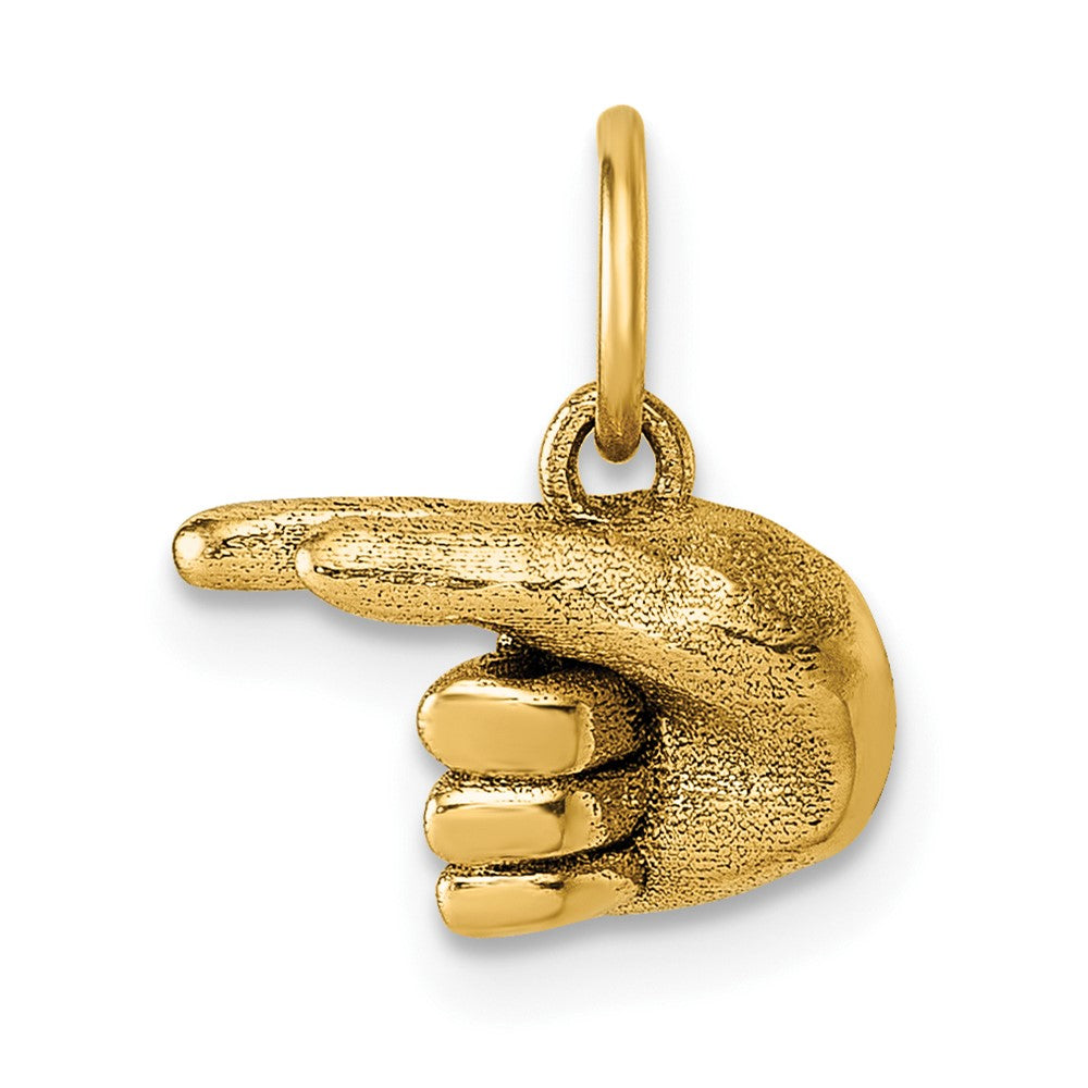 Charlie & Co Jewelry | 14k American Sign Language Alphabet Fingerspelling Sign G Pendant - Model D5808G