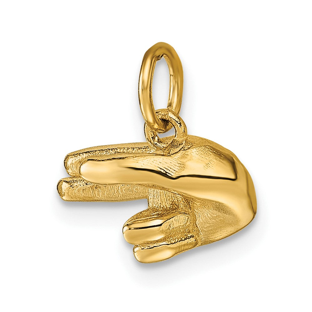Charlie & Co Jewelry | 14k American Sign Language Alphabet Fingerspelling Sign H Pendant - Model D5808H