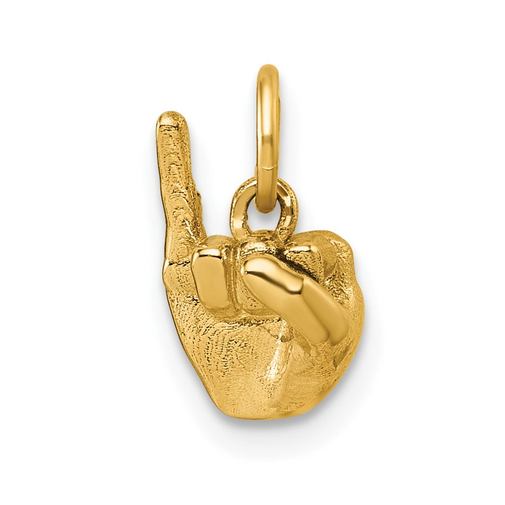 Charlie & Co Jewelry | 14k American Sign Language Alphabet Fingerspelling Sign I Pendant - Model D5808I