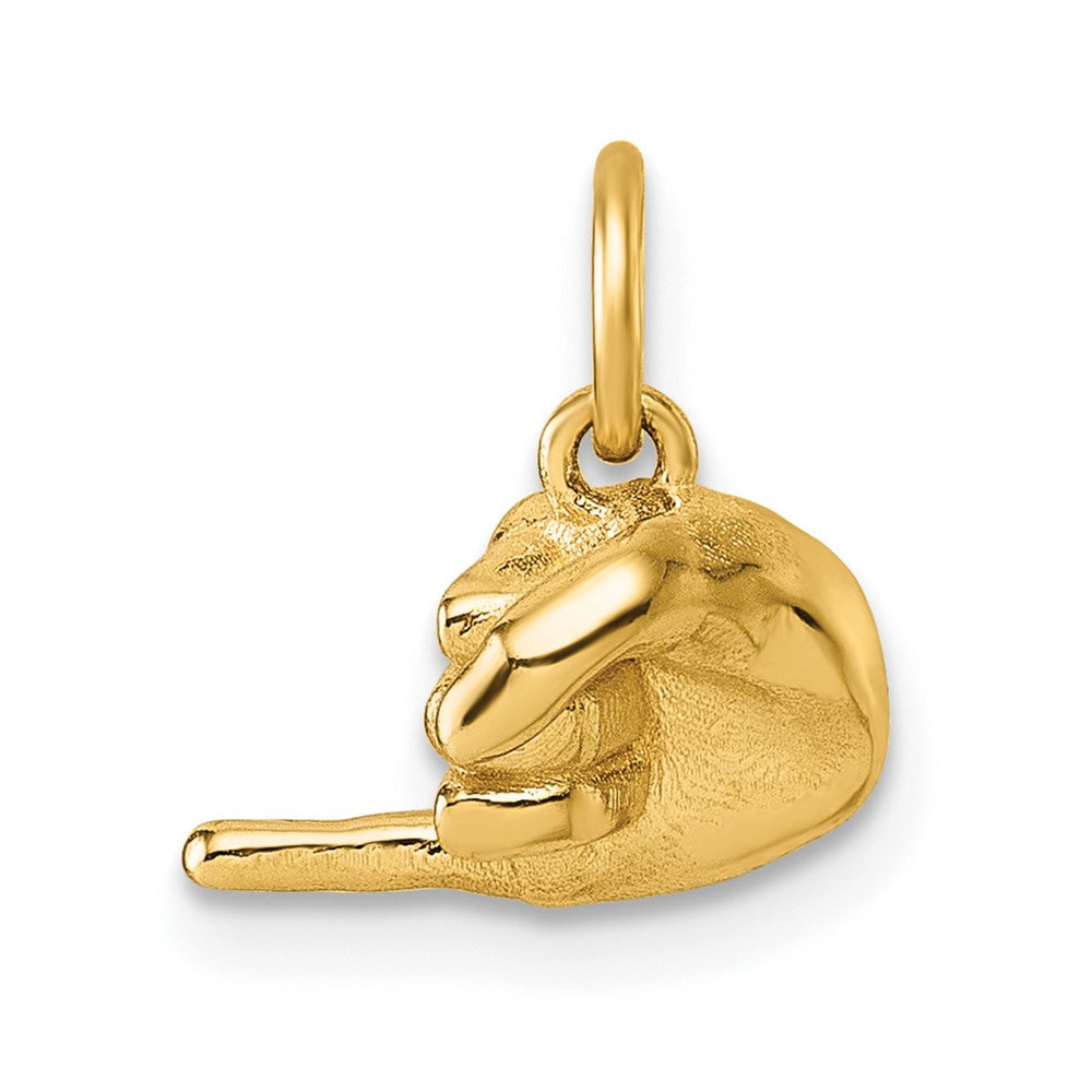 Charlie & Co Jewelry | 14k American Sign Language Alphabet Fingerspelling Sign J Pendant - Model D5808J