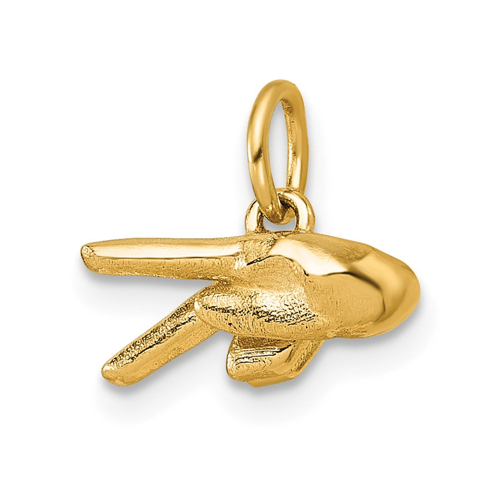 Charlie & Co Jewelry | 14k American Sign Language Alphabet Fingerspelling Sign P Pendant - Model D5808P