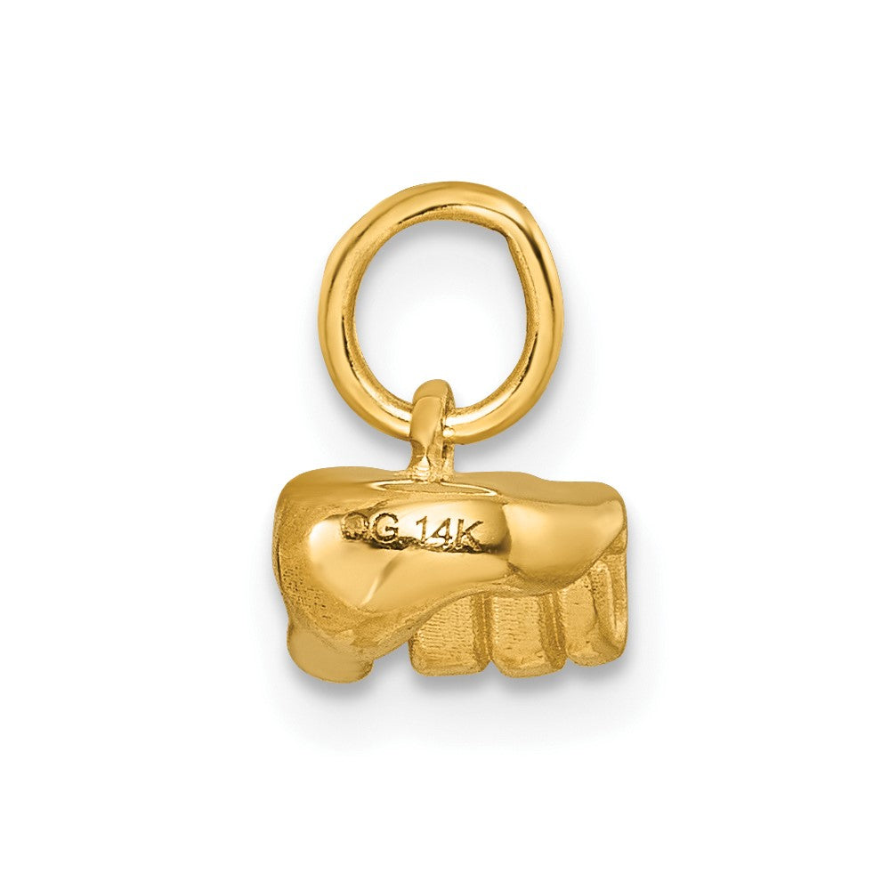 Charlie & Co Jewelry | 14k American Sign Language Alphabet Fingerspelling Sign Q Pendant - Model D5808Q