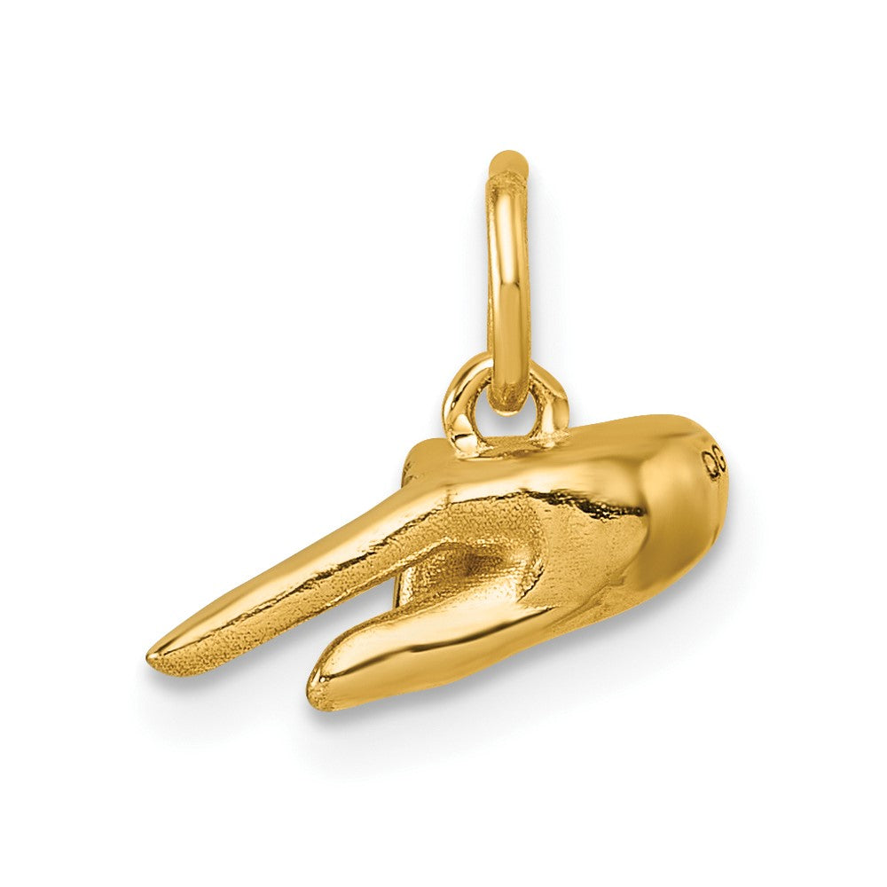 Charlie & Co Jewelry | 14k American Sign Language Alphabet Fingerspelling Sign Q Pendant - Model D5808Q