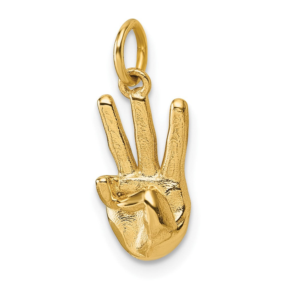 Charlie & Co Jewelry | 14k American Sign Language Alphabet Fingerspelling Sign W Pendant - Model D5808W